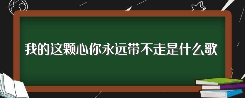 我的这颗心你永远带不走是什么歌（歌词我的这颗心你永远带不走是什么歌）