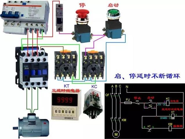 实物电工接线电路图大全简单（105张电工实物接线图）(49)