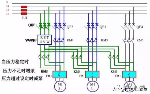 常州基于plc恒压供水系统原理图（PLC经典案例分享双恒压无塔供水系统设计）(3)