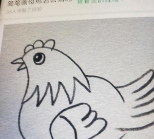 鸡简笔画，公鸡简笔画图片涂色？图3