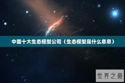 ​中国十大生态模型公司（生态模型是什么意思）