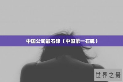 ​中国公司最石碑（中国第一石碑）