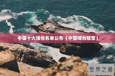 ​中国十大擂台名单公布（中国擂台冠军）