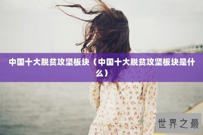 ​中国十大脱贫攻坚板块（中国十大脱贫攻坚板块是什么）