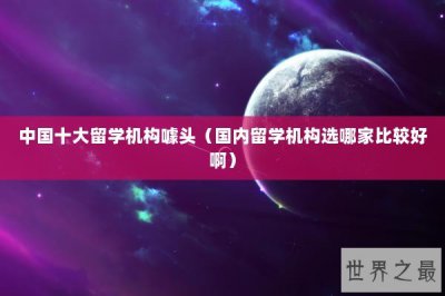 ​中国十大留学机构噱头（国内留学机构选哪家比较好啊）