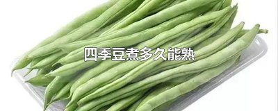 ​四季豆煮多久能熟才没毒 四季豆煮多久能熟透