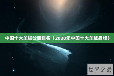 ​中国十大羊绒公司排名（2020年中国十大羊绒品牌）