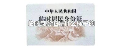 ​高铁站临时身份证是什么样的 临时身份证是什么样的图片