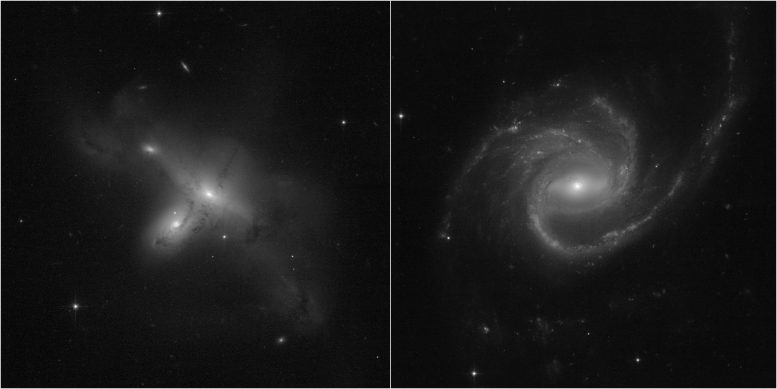 从故障中回归的哈勃太空望远镜拍摄首批奇特星系图像