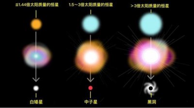 ​白矮星和中子星以及黑洞的有什么区别?